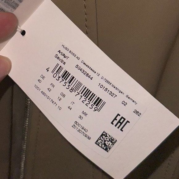 Lambskin Leather Bomber, Hugo Boss, Size 8, NWT - Picture 4 of 8